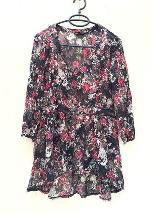 Blouse en voile fluide imprimée multicolore Bréal, marque: Bréal, état: Neuf sans étiquette, taille: M / 38 / 10, 10,00 €, 11,20 € Protection acheteurs incluse