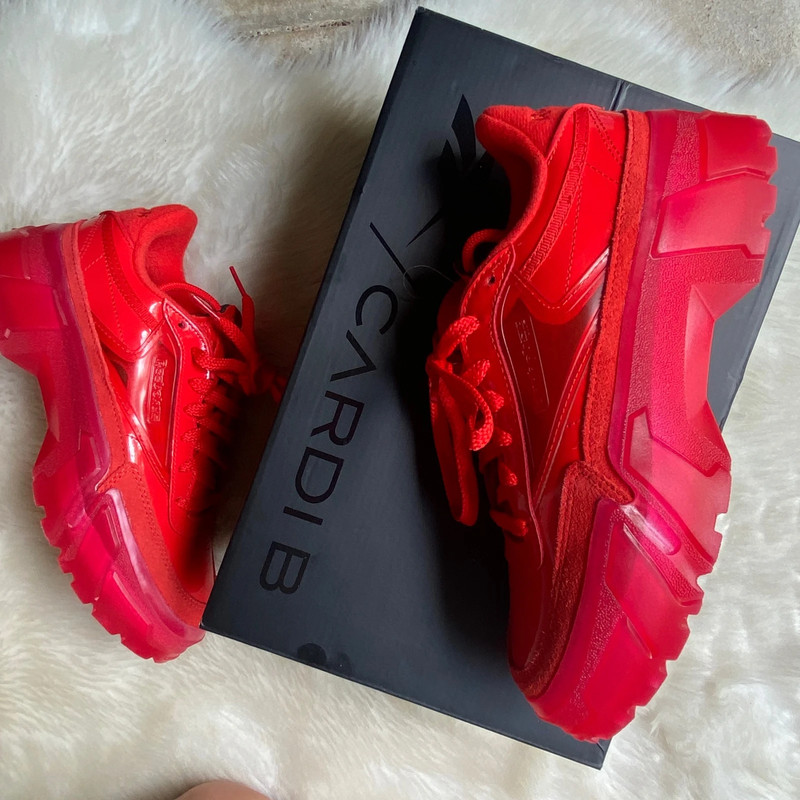 Solid Red Club C Cardi B Platform Reeboks 1