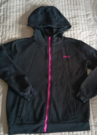 Sweat à capuche Fila noir et rose taille 9/10 ans, brand: FILA, condition: Very good, size: 10 years / 140 cm, €8.00, €9.10 includes Buyer Protection Pro