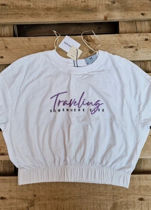 Camiseta blanca de Lefties, marca: Lefties, estado: Nuevo con etiquetas, tamaño: M / 38 / 10, 2,00 €, 2,80 € Protección al comprador incluida