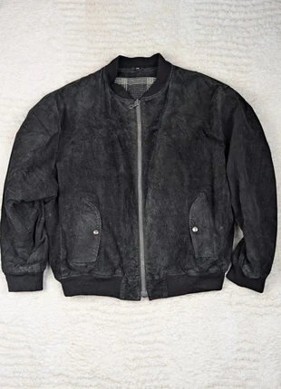 Blouson croûte de cuir gris/noir, staat: Goed, maat: XL, € 19,40, € 21,07 inclusief Kopersbescherming