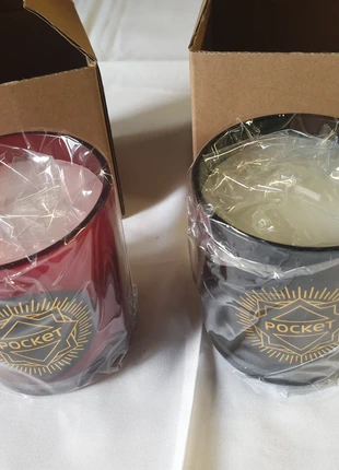 Lot de 2 bougies décoratives en verre – neuves, marke: Pocket, zustand: Neu, 3,00 €, 3,85 € inklusive Vinted-Käuferschutz