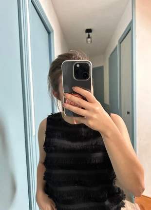 Top à frange noir habillé Teddy smith, marque: Teddy Smith, état: Très bon état, taille: S / 36 / 8, 5,00 €, 5,95 € Protection acheteurs incluse