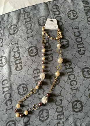 Long collier fantaisie doré avec perles neuf avec étiquette, marca: Fashion Jewerly, estado: Novo com etiquetas, €1.50, €2.28 inclui Proteção do Comprador