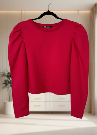 Sweatshirt fuchsia Zara M – Épaules froncées, marque: Zara, état: Très bon état, taille: M / 38 / 10, 4,00 €, 4,90 € Protection acheteurs (Pro) incluse