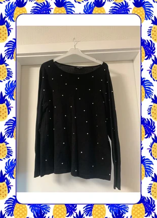 Pull avec cœurs argentés, marque: M&S Mode, état: Très bon état, taille: M / 38 / 10, 15,00 €, 16,45 € Protection acheteurs incluse