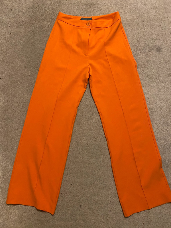 Orange flared trousers  1