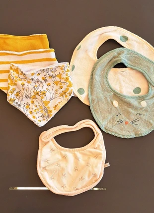 Lot de 6 Bavoirs & bandana, marque: Orchestra, état: Très bon état, 3,00 €, 3,85 € Protection acheteurs incluse