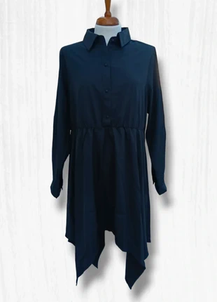 Vestido preto, manga comprida, assimétrico, Shein, Tam. 2XL, marca: Shein Curve, estado: Novo sem etiquetas, tamanho: XXL / 44 / 16, €6.00, €7.00 inclui Proteção do Comprador