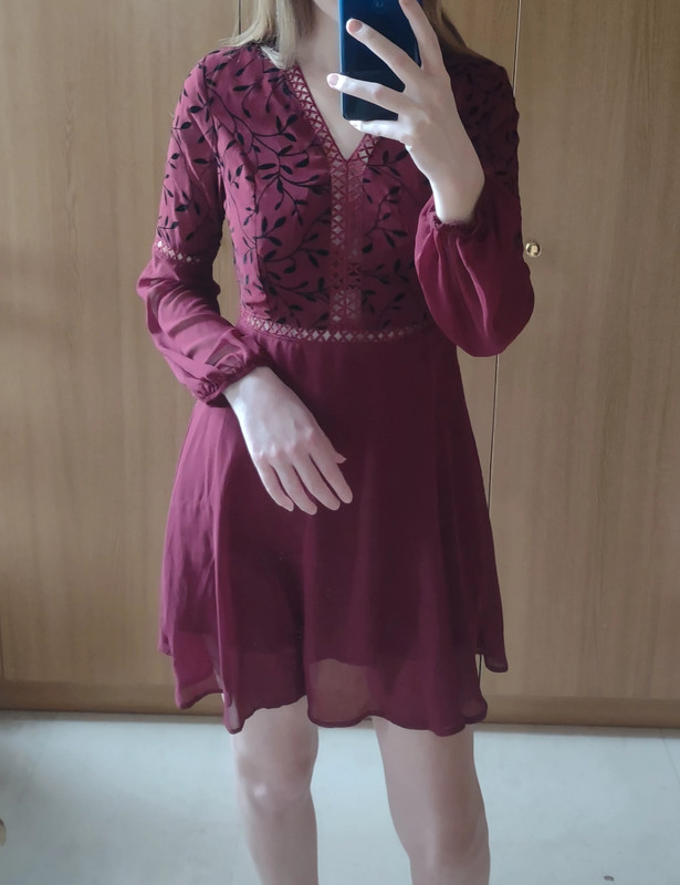 Bordeaux jurkje hotsell