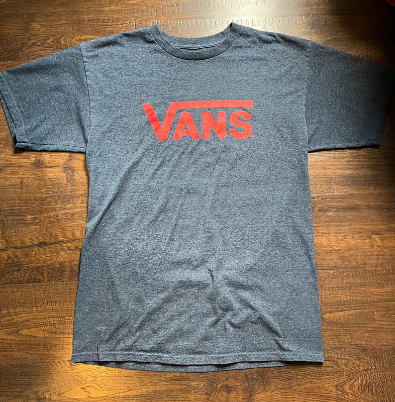 Grey and Red Vans T-Shirt 1