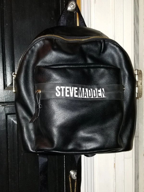 Leather steve madden backpack sales