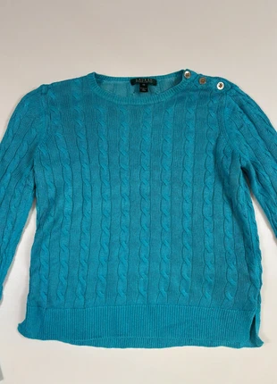Pull torsadé turquoise – Lauren Ralph Lauren – Taille XS, marke: Ralph Lauren, zustand: Sehr gut, größe: XS / 34 / 6, 16,00 €, 17,50 € beinhaltet Vinted-Käuferschutz Pro