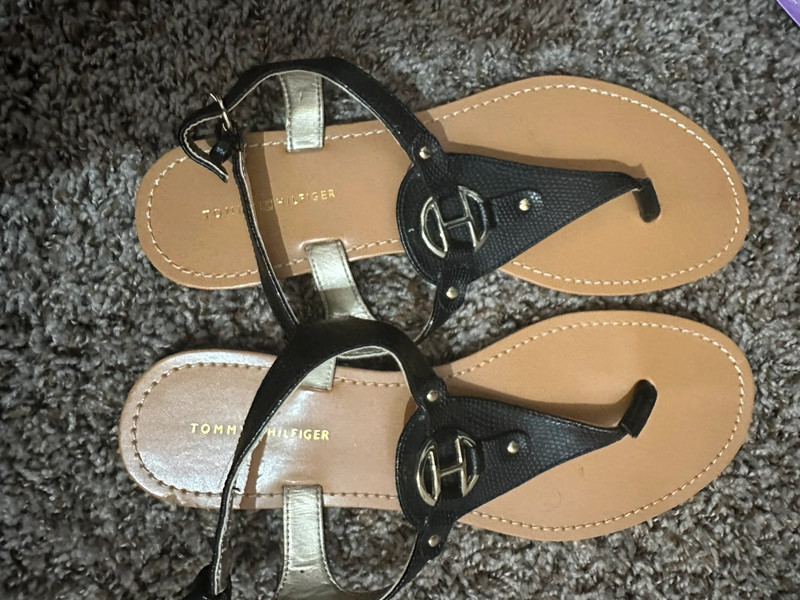 Tommy Hilfiger Shoes | Tommy Hilfiger Emmiely Thong Sandal Size 8.5 |Color:Black 1