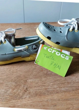 Crocs chaussure,plage, bateau, enfant J2 , taille 33/34 grise et jaune.Neuves., brand: Crocs, condition: New with tags, size: 33, €13.00, €14.35 includes Buyer Protection