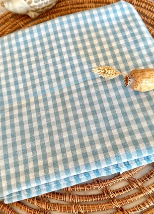 Du Vichy bleu petits carreaux, marque: TISSU, état: Neuf sans étiquette, 3,25 €, 4,11 € Protection acheteurs incluse