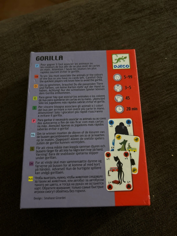 Jeu de cartes Gorilla neuf 2