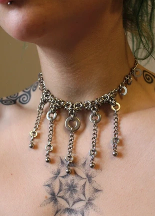 stainless steel adjustable metal hardware necklace, brand: miffymaille, condition: New without tags, £30.00, £32.20 includes Buyer Protection