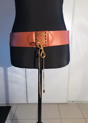 Ceinture large lacets fermeture à pressions bi-matière vintage rétro pop bohème pop , brand: Vintage, condition: Very good, size: 90 cm, €9.00, €10.15 includes Buyer Protection