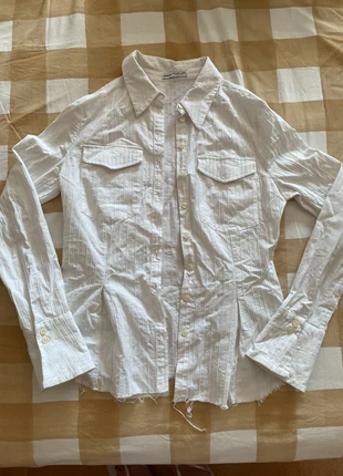 Camisa Blanca Rayas y2k 2000s punk, marque: Bershka, état: Bon état, taille: M / 38 / 10, 5,00 €, 5,95 € Protection acheteurs incluse