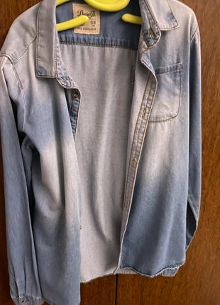 camisa de ganga escura, merk: Denim Co, staat: Goed, maat: 13 jaar / 158 cm, € 4,00, € 4,90 inclusief Kopersbescherming