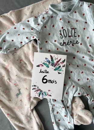 Lot de 2 pyjamas, marke: Kiabi, zustand: Sehr gut, größe: 6-9 Monate / 68, 4,00 €, 4,90 € inklusive Vinted-Käuferschutz