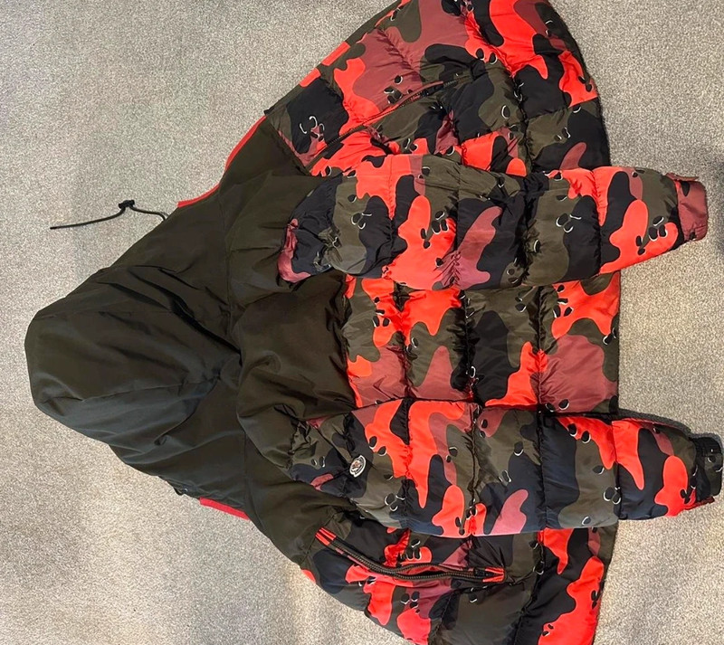 Moncler jacket red camo shop