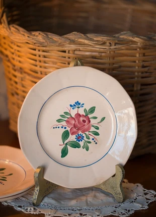 Ensemble de trois assiettes anciennes Digoin Sarreguemines, brand: Digoin Sarreguemines, condizioni: Buone, €10.00, €11.20 include la Protezione acquisti