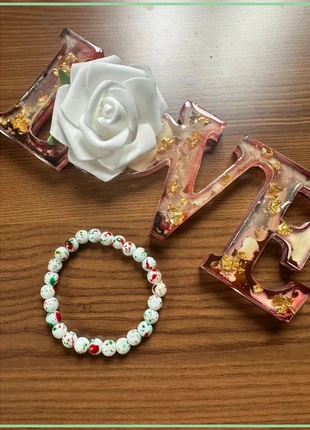 Bracelet Fantaisie Perles Éclaboussures de Couleurs Noël (Neuf), état: Très bon état, 2,00 €, 2,80 € Protection acheteurs incluse