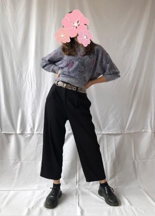 Pantacourt large noir H&M look chic, marque: H&M, état: Très bon état, taille: S / 36 / 8, 8,00 €, 9,10 € Protection acheteurs incluse