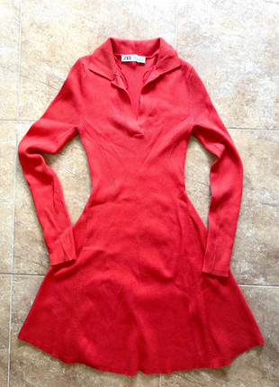 Zara Vestido naranja punto canalé (talla S), marque: Zara, état: Très bon état, taille: S / 36 / 8, 16,00 €, 17,50 € Protection acheteurs incluse