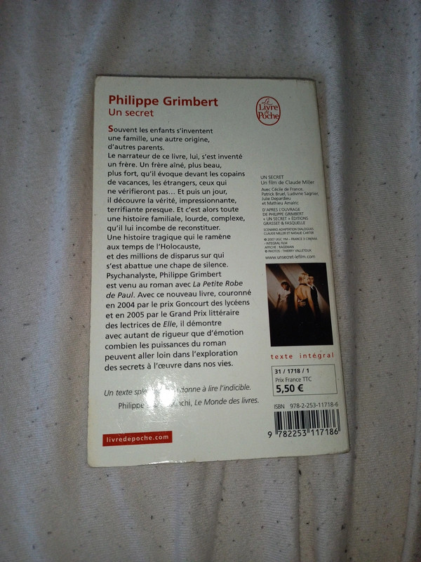 Un secret, Philippe Grimbert, 9782253117186, Livres