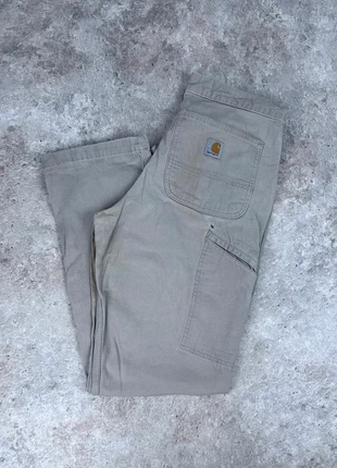 Jean pants carhartt Beige Loose Single Knee Pant Large Baggy Carpenter Workwear Denim, marque: Carhartt, état: Très bon état, taille: W31 | FR 40, 9,00 €, 10,15 € Protection acheteurs incluse