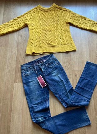 Jersey de punto grueso amarillo vibrante Zara Knit con diseño de trenzas T.M, marque: Zara Knit, état: Très bon état, taille: M / 38 / 10, 7,00 €, 8,05 € Protection acheteurs incluse