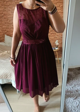 Robe chic prune dentelle Taille 44, marke: Miusol, zustand: Neu, mit Etikett, größe: XXL / 44 / 16, 28,00 €, 30,10 € beinhaltet Vinted-Käuferschutz Pro