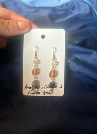 Citrine and amethyst crystal earrings, condition: New with tags, €7.50, €8.58 includes Buyer Protection