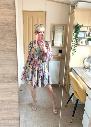 Grey Rose Godet Dress S, condition: Very good, size: S / 8, £6.00, £7.00 includes Buyer Protection