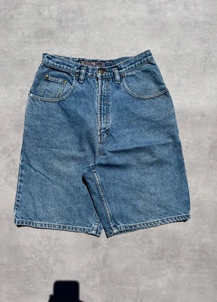 Jorts short en jean baggy bleu coupe large style skateur vintage Y2K, brand: Vintage Dressing, condizioni: Ottime, taglia: XS, €29.99, €32.19 include la Protezione acquisti