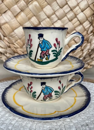 Normandië - theekop en koffie kop en schotel, marca: Top Vintage, estado: Muy bueno, 6,95 €, 8,00 € Protección al comprador Pro incluida