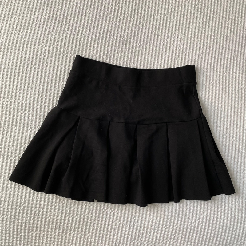 Dolls Kill Black Pleated Mini Skirt 1
