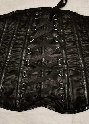 Corsetto goth burlesque sado nero con cinghie , condizioni: Ottime, €15.00, €16.45 include la Protezione acquisti