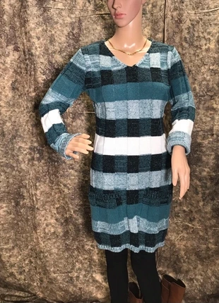 Robe-pull à rayures bleu noir blanc – chaude & tendance – taille S/M, marca: ELLE, estado: Novo sem etiquetas, tamanho: S / 36 / 8, €8.00, €9.10 inclui Proteção do Comprador