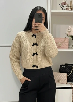Cardigan nœud papillon kaki taille longue 🧥🪖, marque: L’Atelier D’Élodie, état: Très bon état, taille: M / 38 / 10, 27,99 €, 30,09 € Protection acheteurs incluse