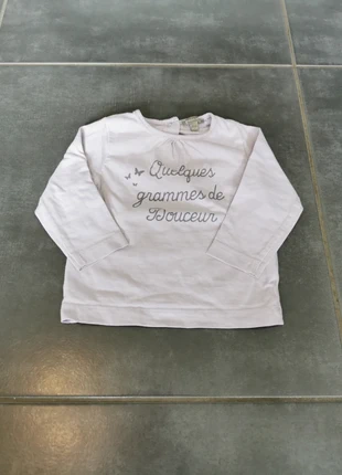 T-shirt manches longues 6 mois , merk: Grain de Blé, staat: Heel goed, maat: 3-6 maanden / 62 cm, € 1,00, € 1,75 inclusief Kopersbescherming