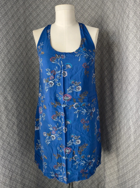 Old Navy Blue Floral Dress 1