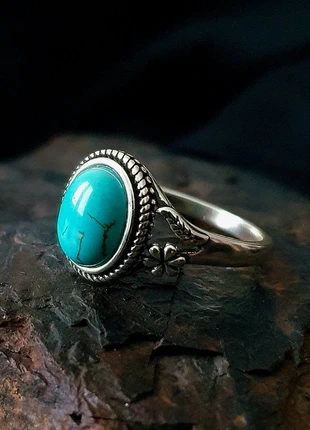 Bague en argent 925/ turquoise, brand: Rings47, condition: New without tags, size: 19 mm Ø, €26.00, €28.00 includes Buyer Protection Pro