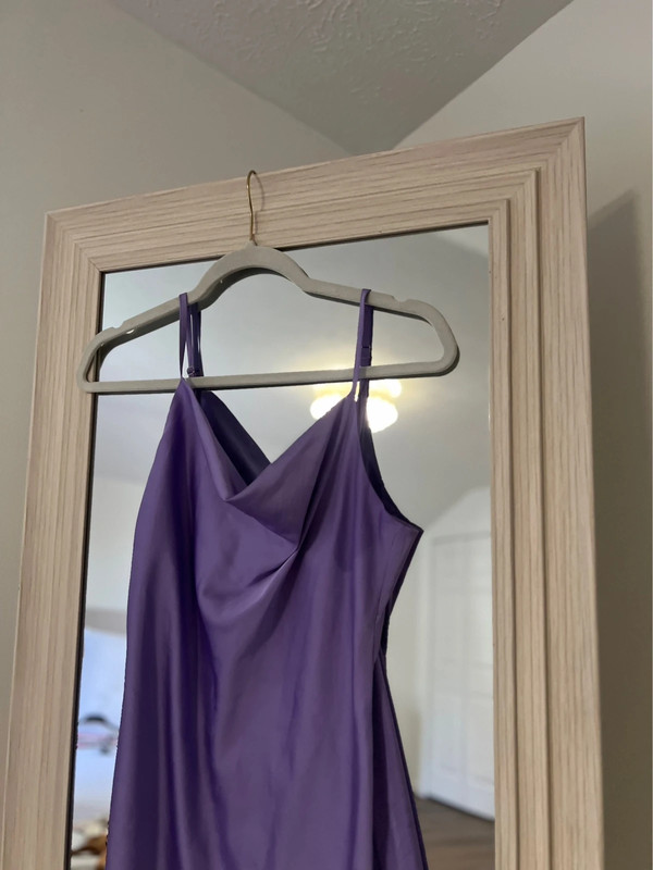 Purple mini slip dress 2