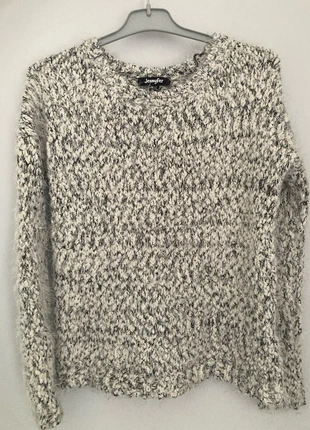Pull maille douce blanc & noir – cocooning & stylé – T.S, brand: Jennyfer, condition: Very good, size: S / 36 / 8, €4.00, €4.90 includes Buyer Protection