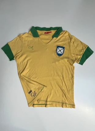 Puma polo Brésil jaune vert vintage collector Pelé édition rare | Brazil polo shirt Pelé Puma, brand: Puma, condizioni: Buone, taglia: S, €33.00, €35.35 include la Protezione acquisti