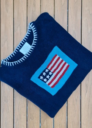 🇺🇲 Pull Christopher & Banks flag bleu marine et bleu - S/M Femme 🇺🇲, marque: Christopher & Banks, état: Très bon état, taille: S / 36 / 8, 14,90 €, 16,35 € Protection acheteurs incluse